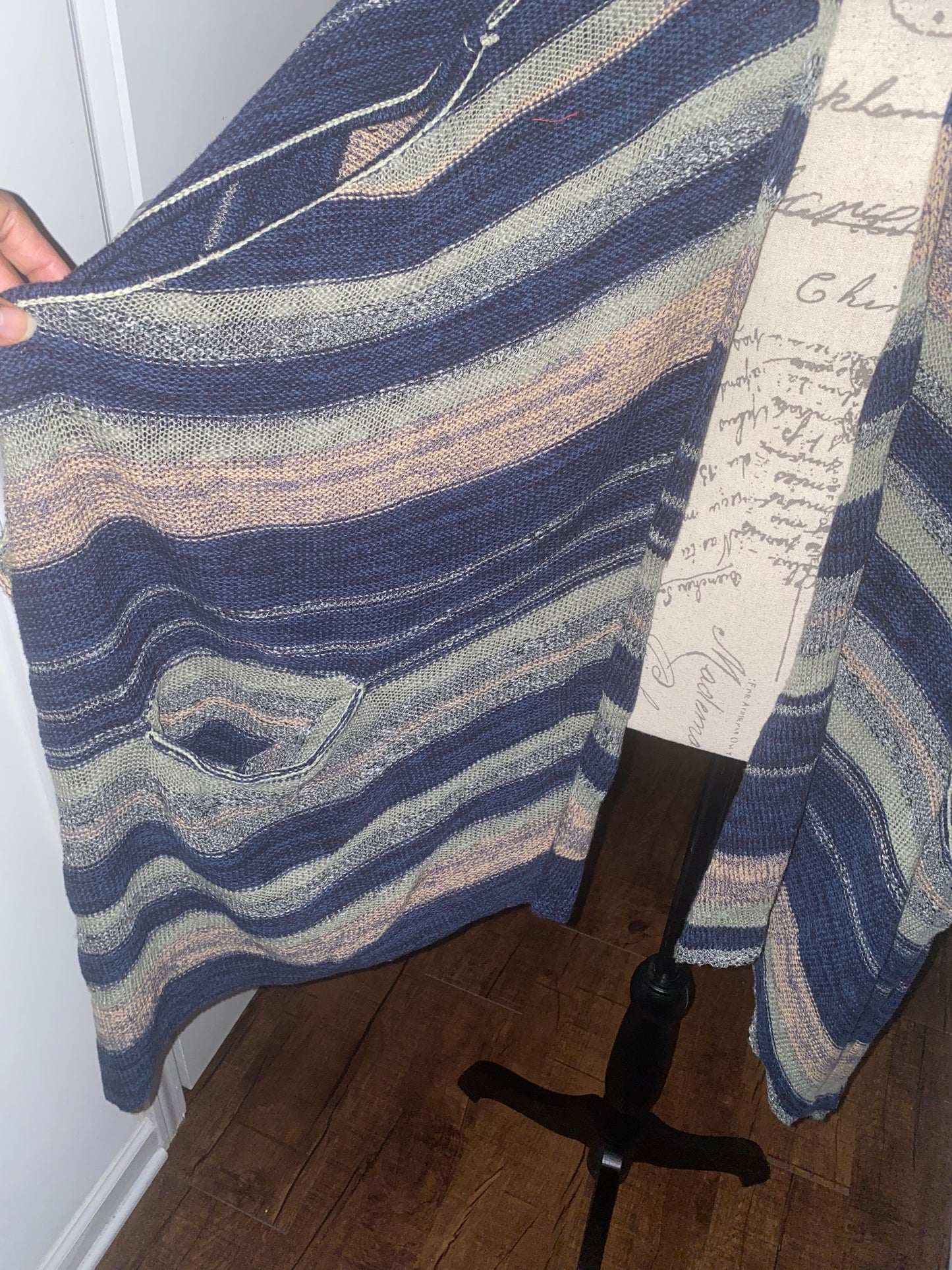 Women’s Striped Shawl Poncho